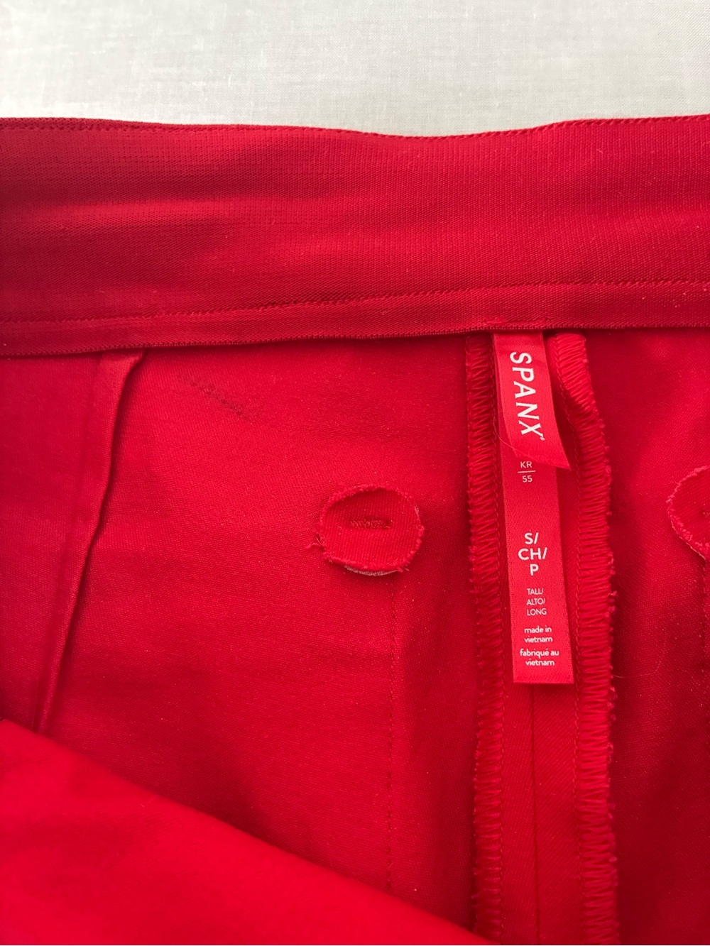 Spanx Women's Supersmooth Perfectfit Flare Red Pants - Picture 7 of 13